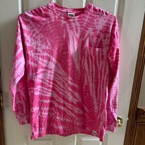 PINK Victoria's Secret woman Long Sleeve Tie-Dye Shirt